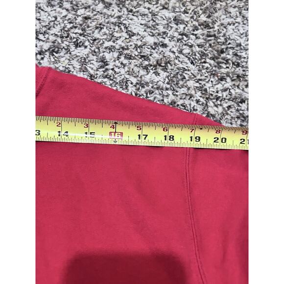 VINTAGE L Sweatshirt Red Bedazzled Christmas Trees SUNBURST Long Sleeve Grandma - Picture 4 of 7